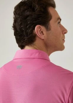 Rockbourne Performance Polo In Carnation - Sports Fit -AlanPaine Shop rockbourne mens polo shirt carnation 4
