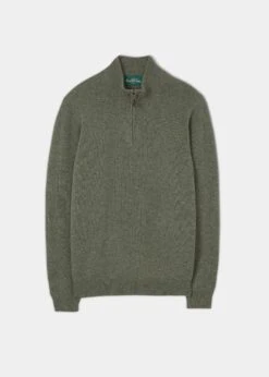 Sutherland Lambswool 1/4 Zip Jumper In Landscape - Regular Fit
