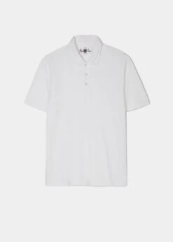 Weymouth Washed Effect Polo Shirt In White